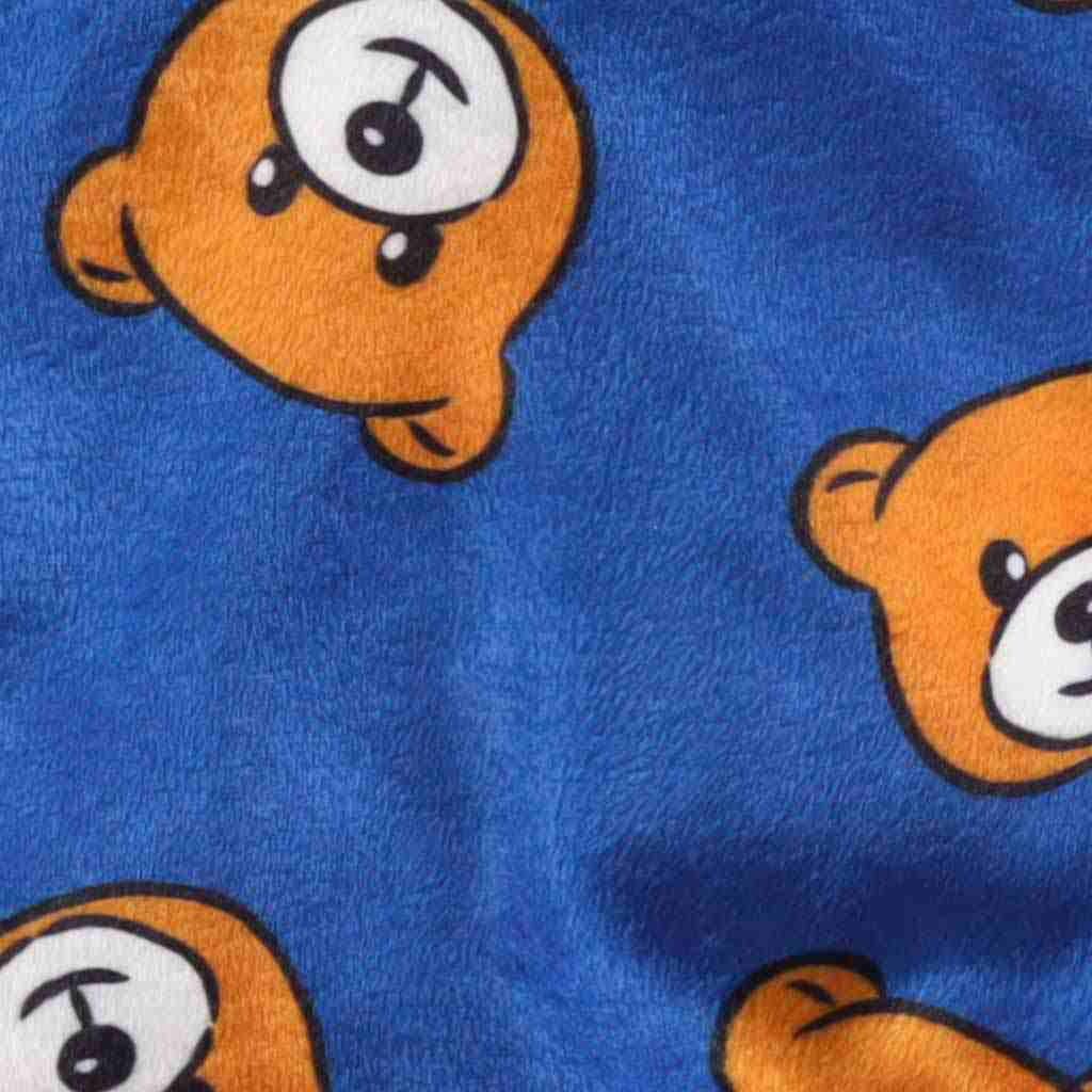 ENTERIZO PARA PERRO GATO DISEÑO OSITOS AZUL TELA PLUSH ROPA ABRIGADORA PERRO GATO – TALLA M