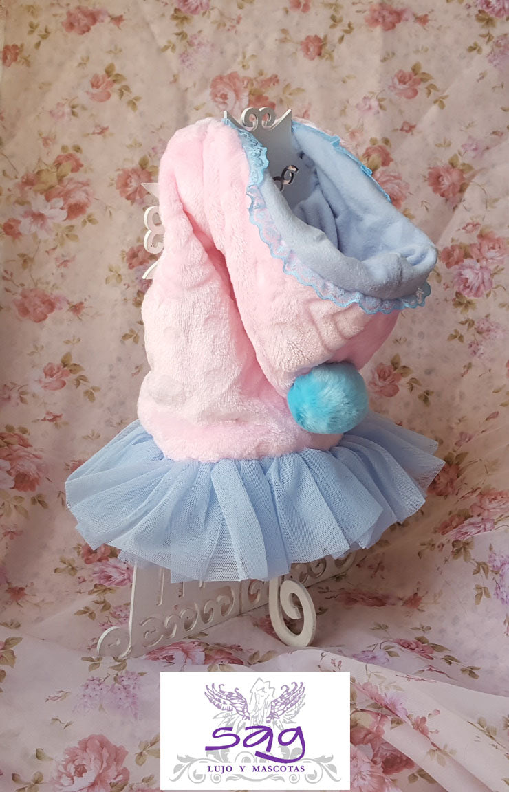 PINK TUTU PET COAT PET DOGS CATS || ABRIGO PARA MASCOTA ROSADO TUTU CELESTE MASCOTAS PERROS GATOS