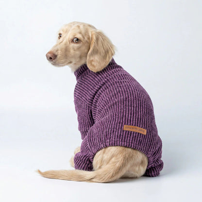 ENTERIZO PERRO MORADO ROPA ABRIGADORA MASCOTA PERRO GATO – TALLA L