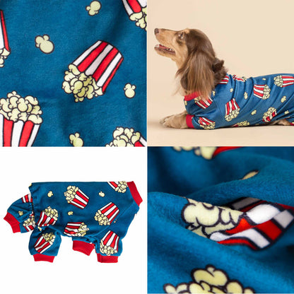ENTERIZO PARA MASCOTA DISEÑO CANCHITA POP CORN TELA PLUSH ROPA ABRIGADORA PERRO GATO – TALLA L