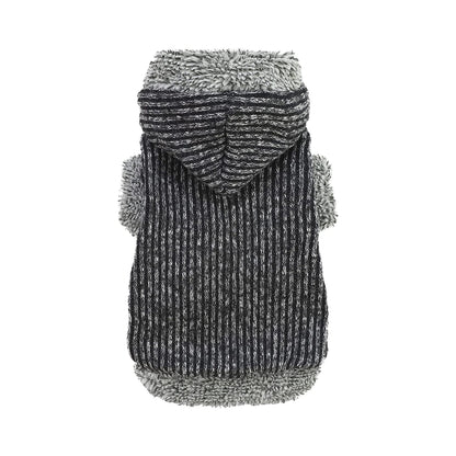 HOODIE POLERA CON CAPUCHA ABRIGADORA GRIS PARA MASCOTAS PERRO GATO – TALLA XXL