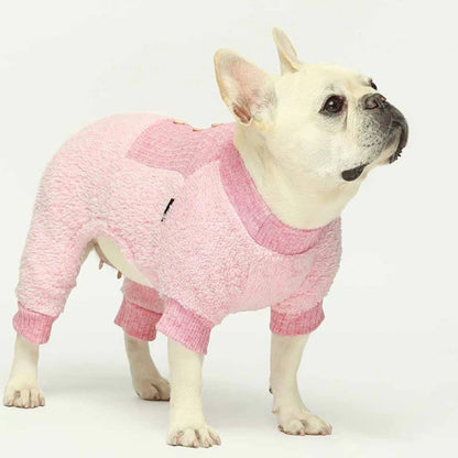 ENTERIZO ROSDO PARA PERRO GATO POLAR PELO LARGO ROPA ABRIGADORA MASCOTA – TALLA XXL
