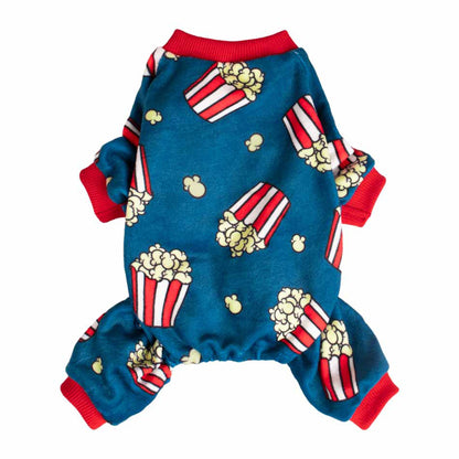 ENTERIZO PARA MASCOTA DISEÑO CANCHITA POP CORN TELA PLUSH ROPA ABRIGADORA PERRO GATO – TALLA L