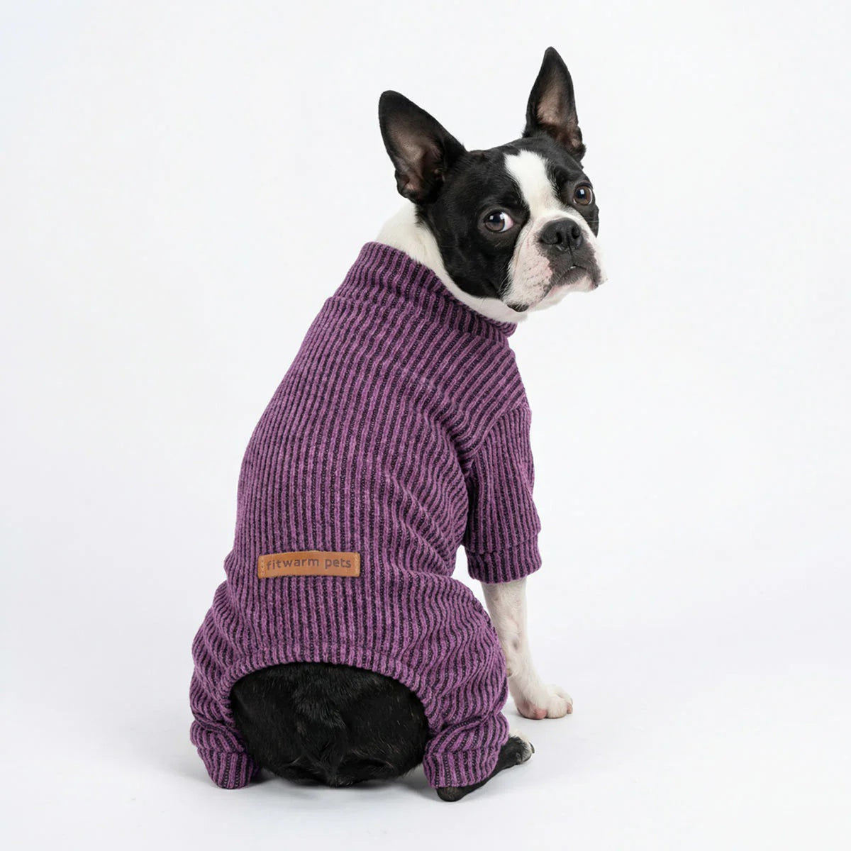 ENTERIZO PERRO MORADO ROPA ABRIGADORA MASCOTA PERRO GATO – TALLA L