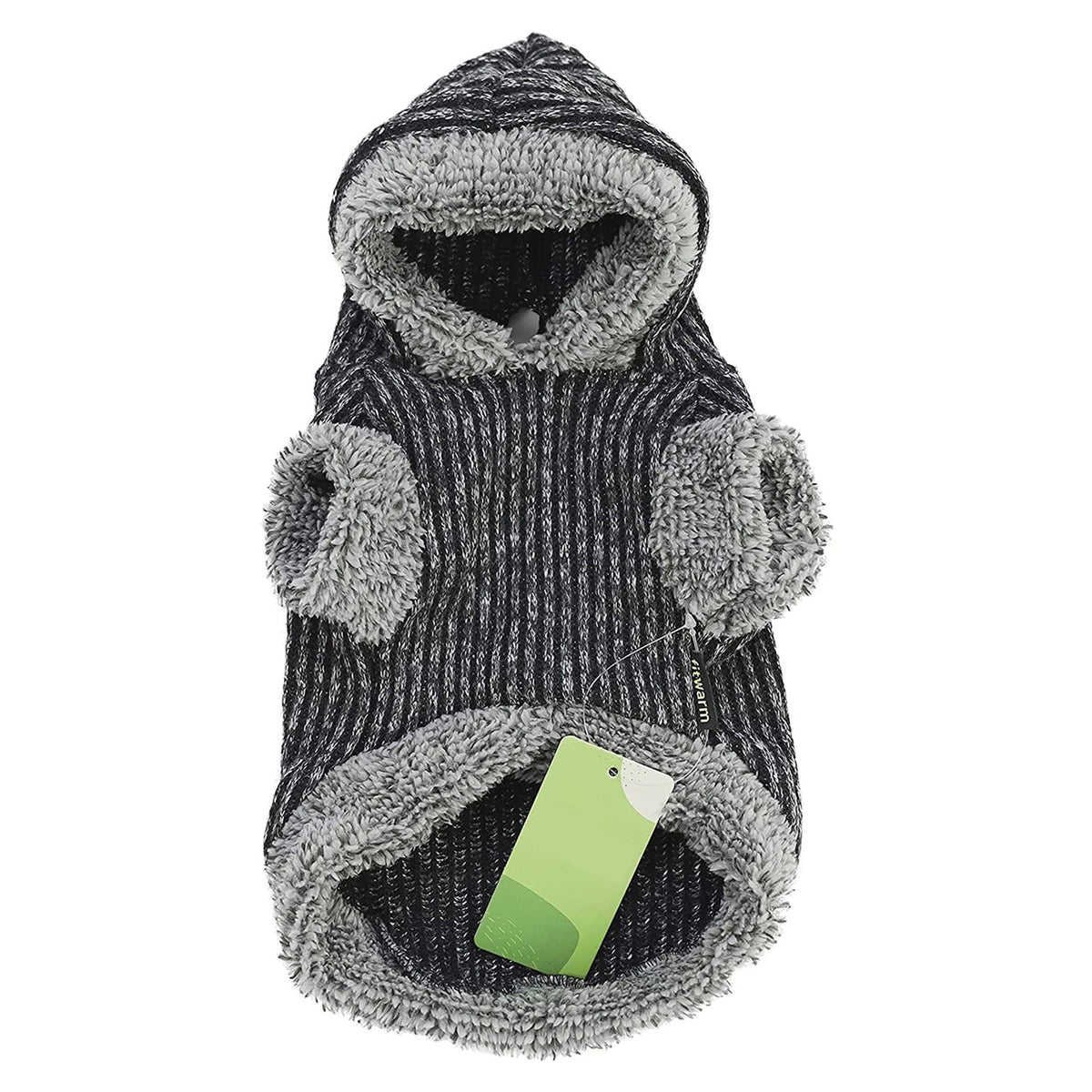 HOODIE POLERA CON CAPUCHA ABRIGADORA GRIS PARA MASCOTAS PERRO GATO – TALLA XXL