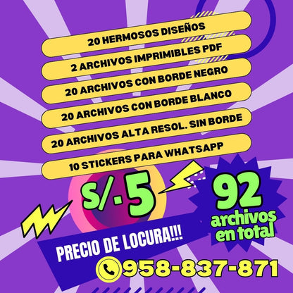 92 ARCHIVOS DIGITALES - 20 HERMOSOS DISEÑOS DE MARINERA NORTEÑA