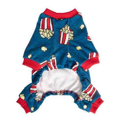 ENTERIZO PARA MASCOTA DISEÑO CANCHITA POP CORN TELA PLUSH ROPA ABRIGADORA PERRO GATO – TALLA L