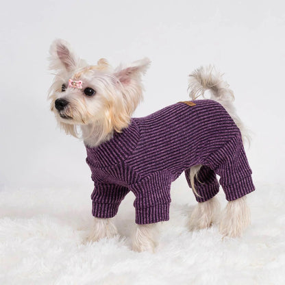 ENTERIZO PERRO MORADO ROPA ABRIGADORA MASCOTA PERRO GATO – TALLA L