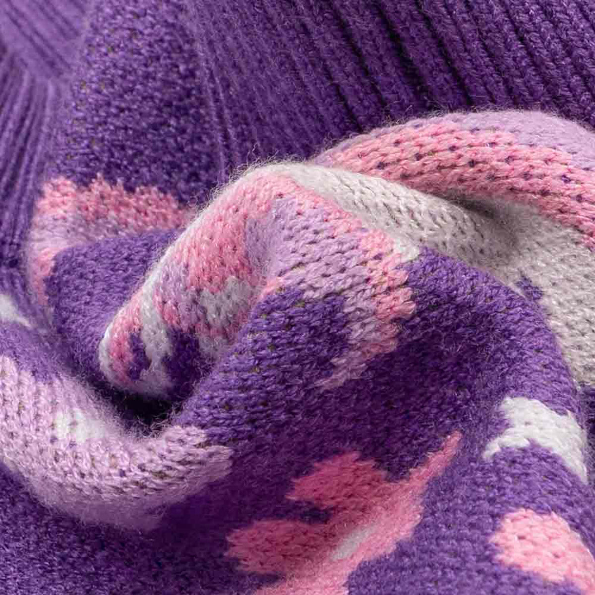 CHOMPA PARA PERRO GATO DISEÑO UNICORNIO MORADA LANA ANGORA ABRIGADORA – TALLA L