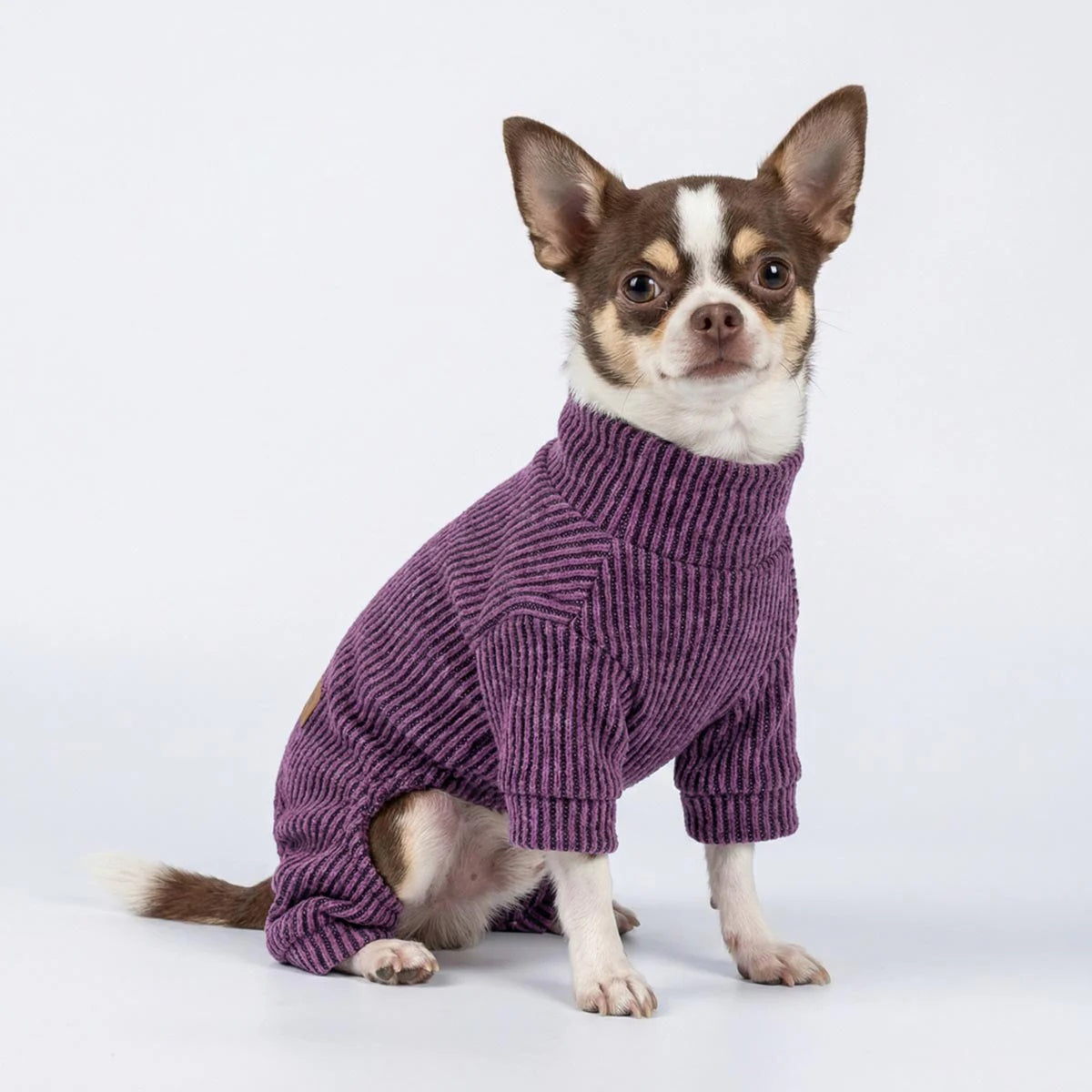 ENTERIZO PERRO MORADO ROPA ABRIGADORA MASCOTA PERRO GATO – TALLA L