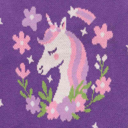CHOMPA PARA PERRO GATO DISEÑO UNICORNIO MORADA LANA ANGORA ABRIGADORA – TALLA L
