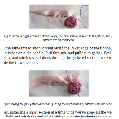 A Beginner's Guide of Silk Ribbon Embroidery || E-Book Instant Download PDF files || ABEGGUISILRIBEMB36