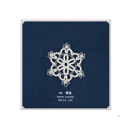 Best Needle Tatting Lace Flower Knitting Book || Creative Learning Decorative Collar, Bracelet Pattern Weaving Technique Tutorial Book || NEETATLACBOOKEB